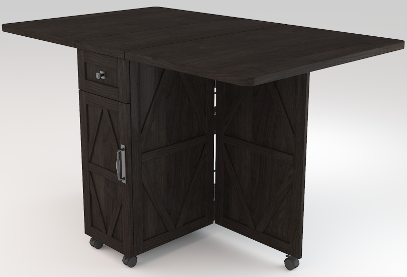 Cocosity Movable Kitchen Table Extendable Versatile Table ,Black