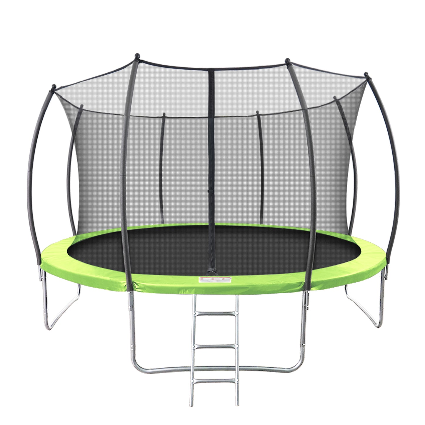 Wfun Trampoline with Enclosure - Recreational Trampolines with Ladder and AntiRust Coating, Trampoline for Kids,Green