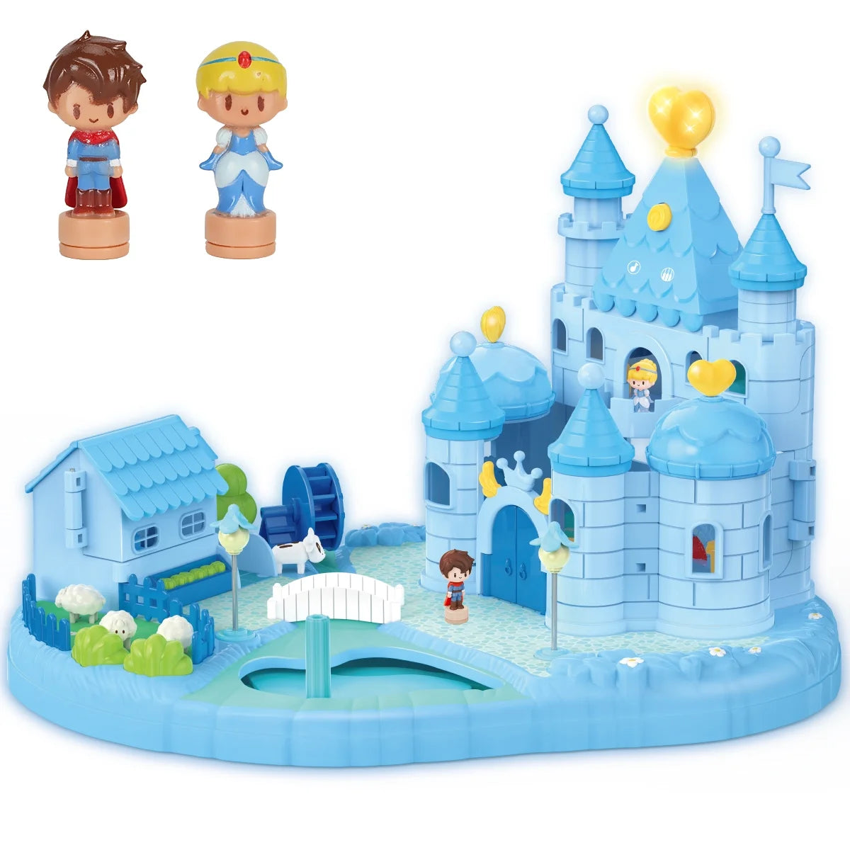 Magnetic Princess Castle Toys Playset with 2 Mini Figures for Girls Ages 3+