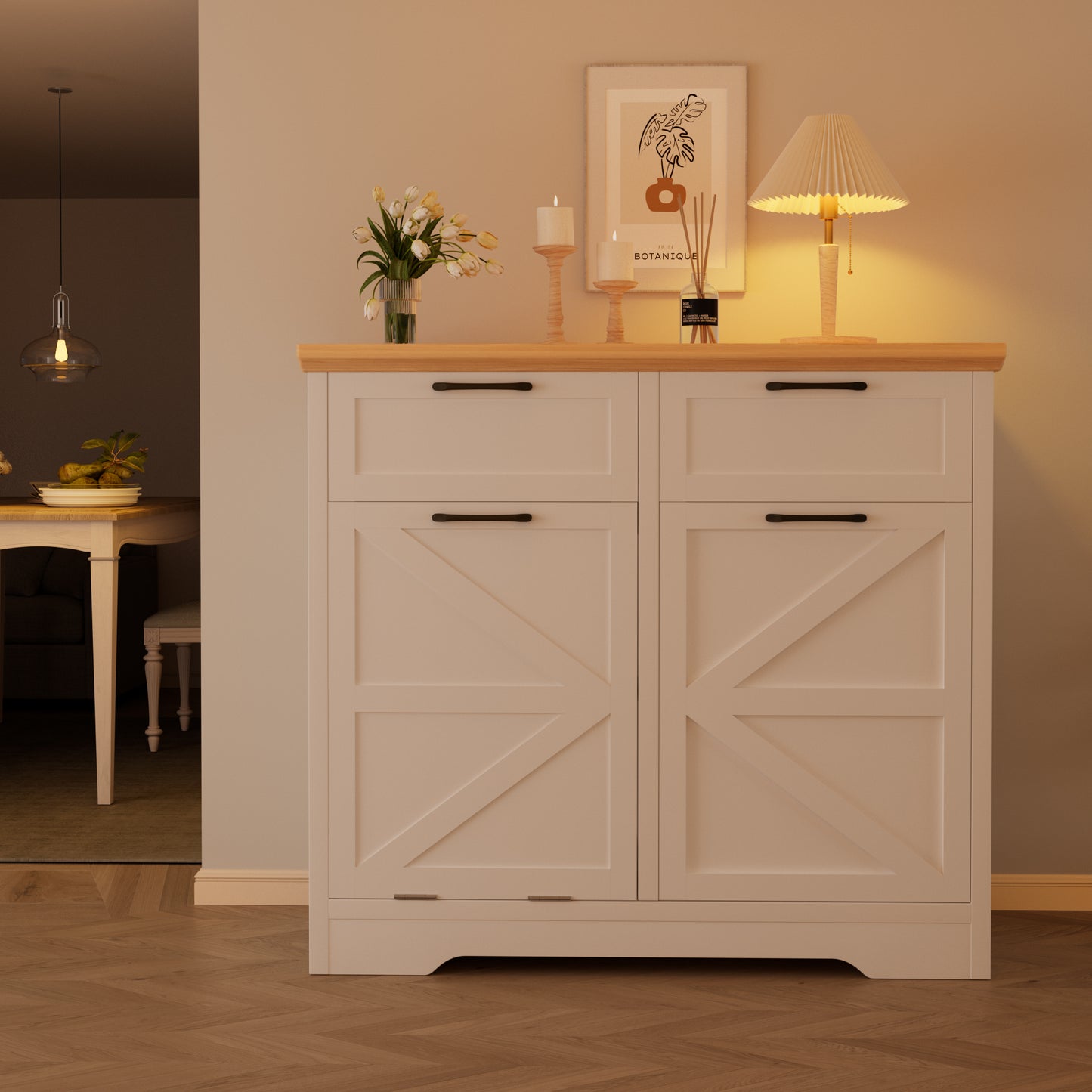 6 Drawer Dresser for Bedroom, Modern Chest of Drawers with Deep Drawers Waterproof Living Room, Hallway, Entryway