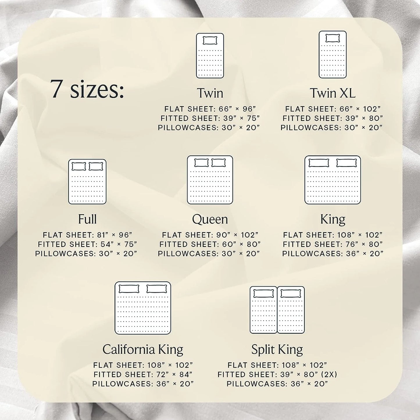 Bed Sheets Set with 6 Pieces,Extra Soft Made from Microfiber Deep Pocket Sheet Set, Twin White