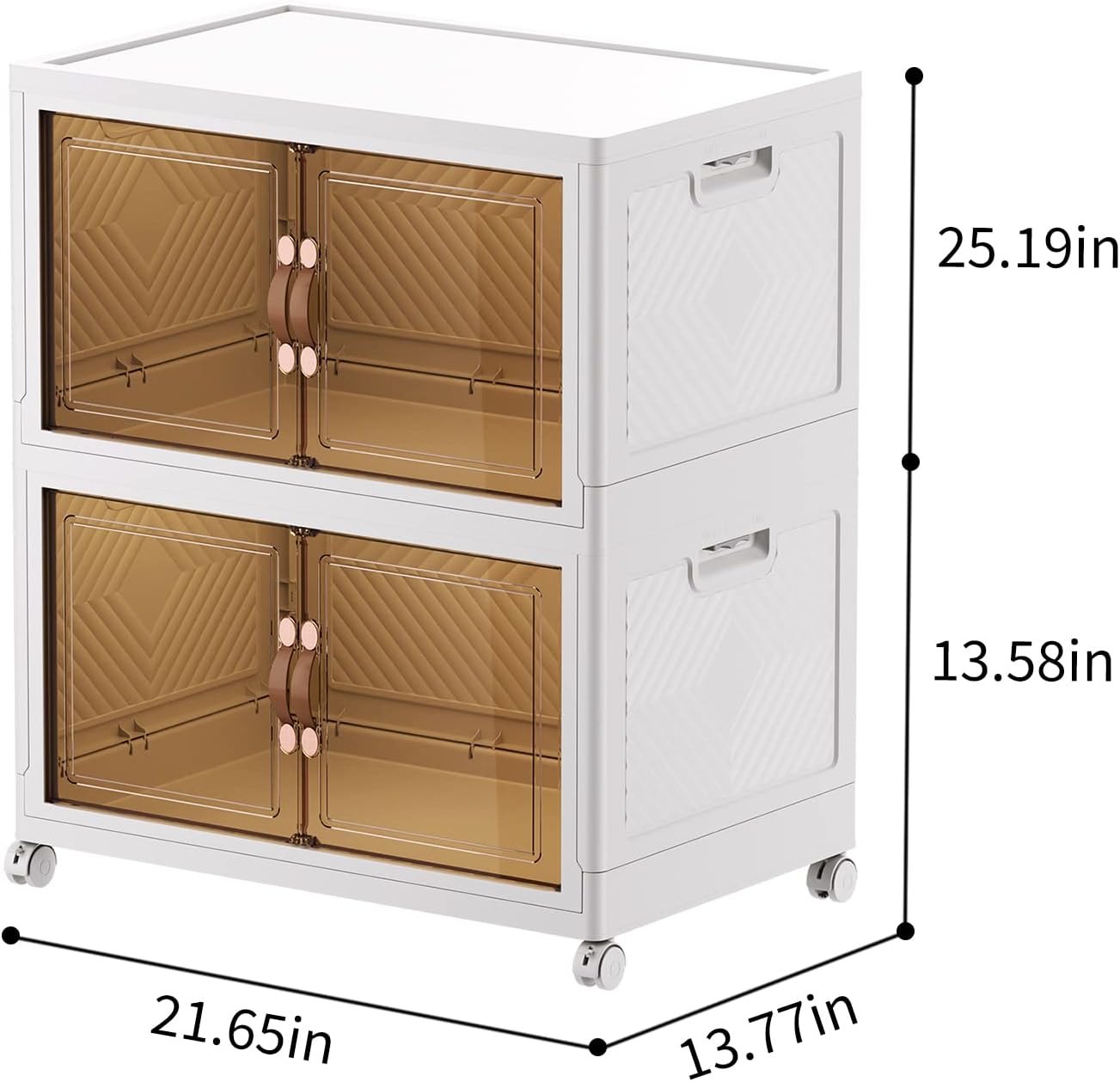 Cocosity 2 Pack Closet Organizers and Storage for Clothing, Books, Bedding and Toys White