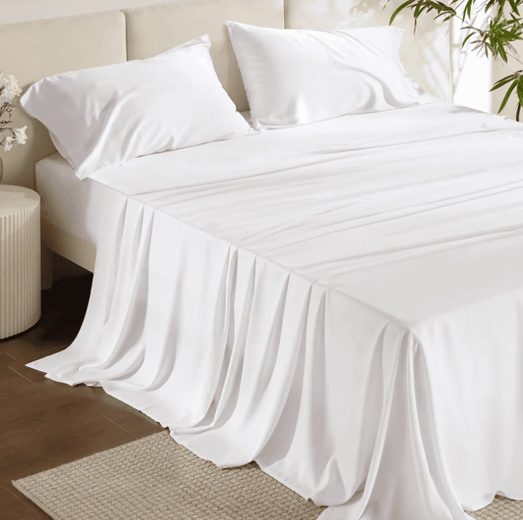 Coosity Size 4 Piece Sheet Set - Comfy Breathable & Cooling Sheets ，White Twin