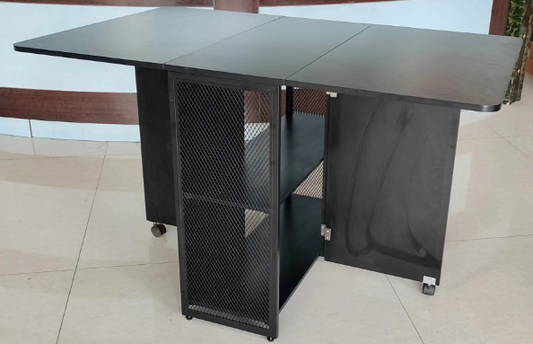 Cocosity Folding Dining Table, Space Saving Dining Room Table, Folding Kitchen Table,Black