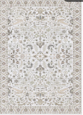 Cocosity 2'x3' Washable Beige Neutral Boho Rug Large Soft Non-Slip Area Rug for Dining Room Bedroom Office