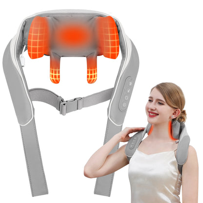 Electric Neck and Shoulder Massager With Heat & Cordless For Muscle Relaxation Gift