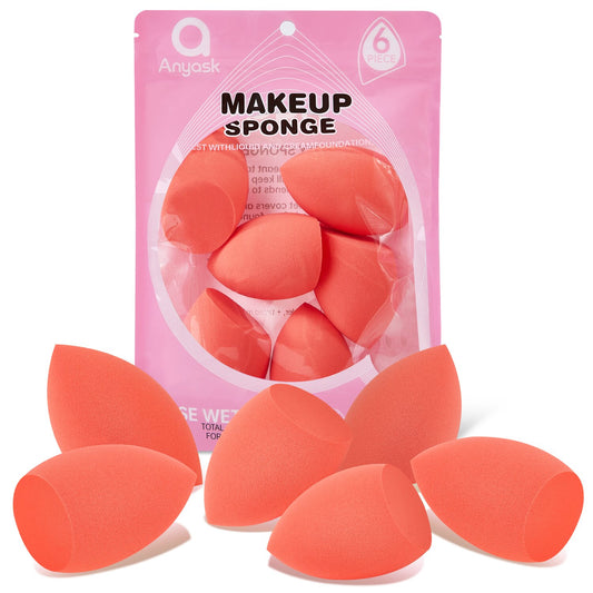 Makeup Sponge, Latex-Free Super Soft Beauty Egg, For Blending Liquid Foundation, Watermelon Red