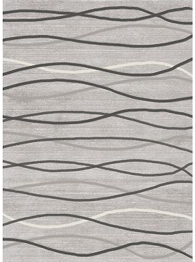 Cocosity 5'x7' Modern Abstract Washable Rugs Black White Wave for Living Room,Office