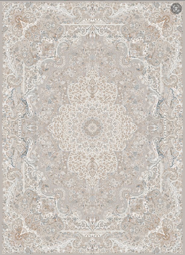 Cocosity 8'x10' Polyester Area Rugs,Vintage Non-Slip Washable Floral Area Rugs for Living Room