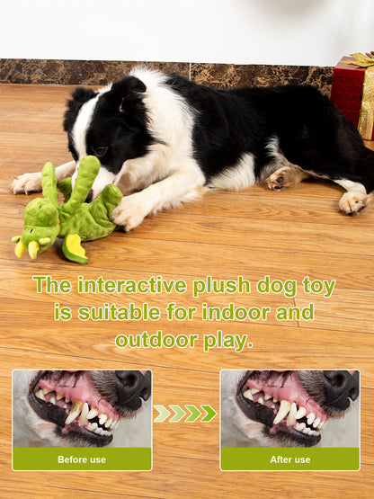 Anyask Plush Dog Squeak Toys for large Small Medium dogs for Aggressive Chewers, Pterosaur