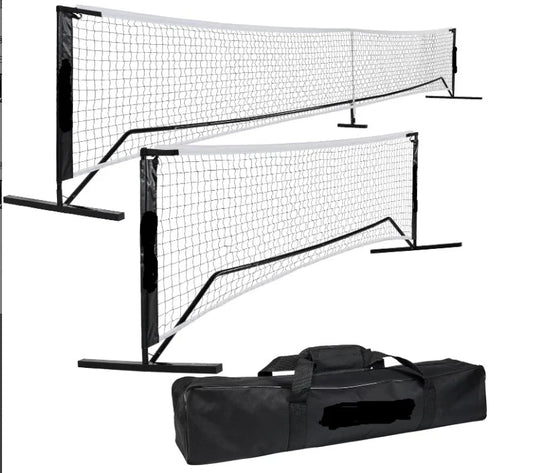 22FT 2-in-1 Pickleball Net Set Portable Outdoor with Carry Bag for Backyard & Driveways