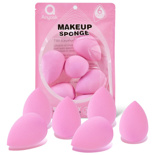 Makeup Sponge,Latex-Free Super Soft Beauty Egg, For Blending Liquid Foundation,Light Pink