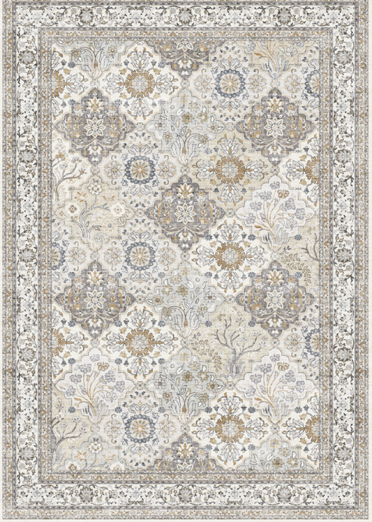 Cocosity 9'x12' Boho Chic Distressed Design Area Rug for Living Room & Bedroom