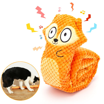 Anyask Plush Dog Squeak Toys for large Small Medium dogs for Aggressive Chewers, Fox