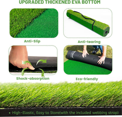 Pro Thickened Golf Mat Set for Indoor/Outdoor Swing Practice