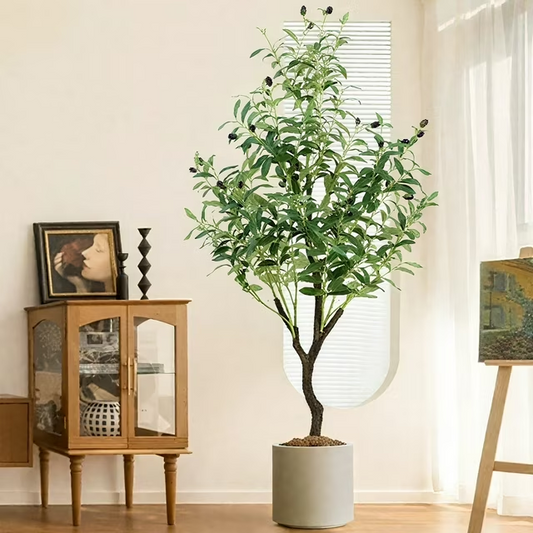 7 Feet Artificial Plant Fake Olive Tree for Home Office Wedding Valenine Decor