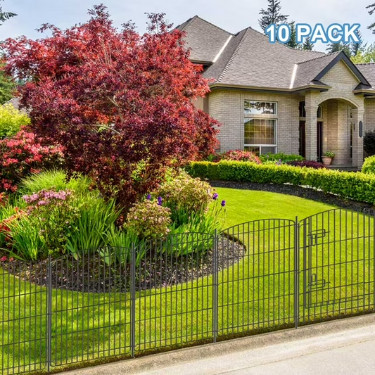 36 in(H) Wide Gate Low Threshold Garden Fence with 10 Panel for Garden Border & Yard