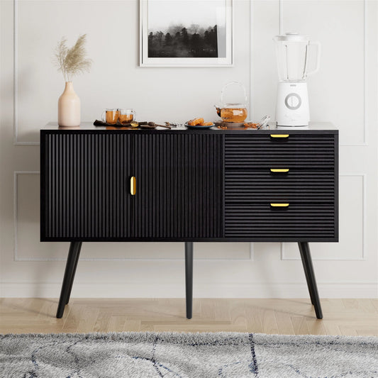 Buffet Sideboard Cabinet with Storage for Dining Living Room, Black