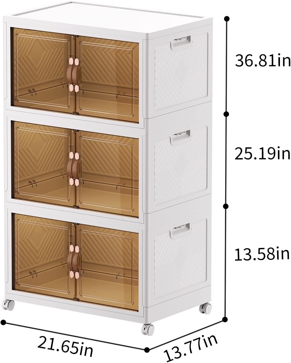 Cocosity 3 Pack Closet Organizers and Storage for Clothing, Books, Bedding and Toys White