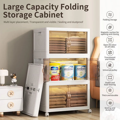 Cocosity 3 Pack Closet Organizers and Storage for Clothing, Books, Bedding and Toys White