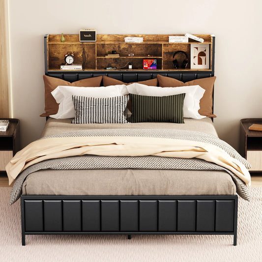 Cocosity Bed Frame,Platform Bed with  Storage Headboard  Sturdy and No Noise, No Box Spring Needed, Easy Assembly, Full Size