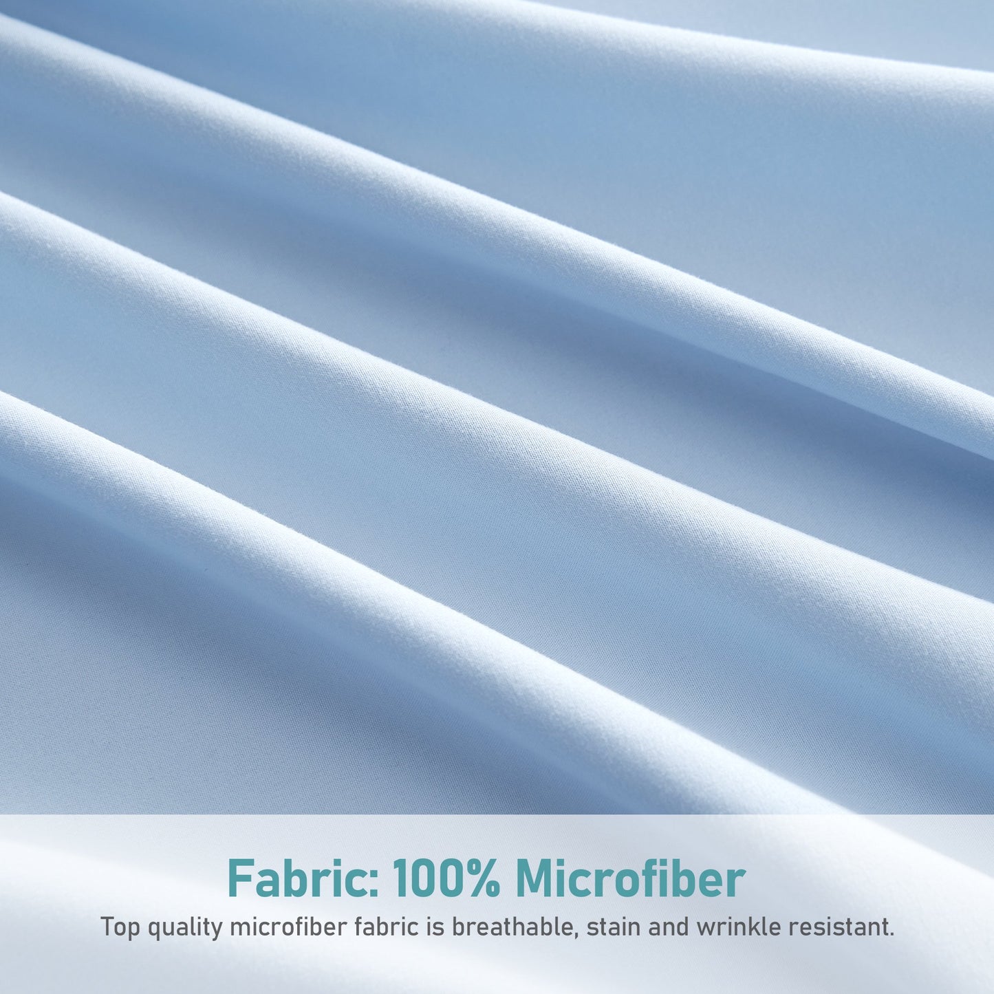 Bed Sheets Set with 6 Pieces，Extra Soft Made from Microfiber Deep Pocket Sheet Set, Full Blue