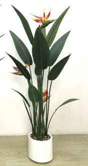 4 Feet Artificial Plant Fake Tropical Bird of Paradise Tree for Indoor Outdoor