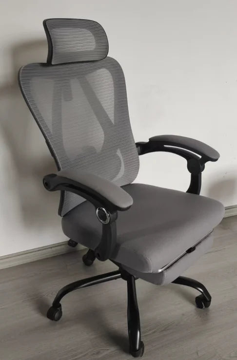 Cocosity Office Chair Mid Back Swivel Lumbar Support Desk Chair with Armrest,Grey