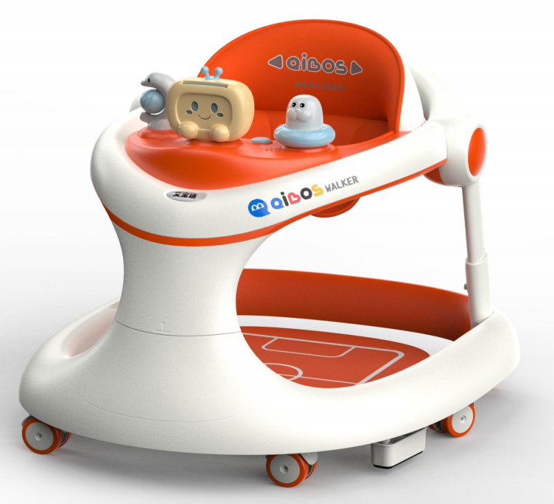 3 in 1 Baby Walker with Wheels & Baby Bouncer Activity Center for Infant Toddler 6 to 24 Months,Orange