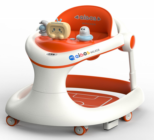3 in 1 Baby Walker with Wheels & Baby Bouncer Activity Center for Infant Toddler 6 to 24 Months,Orange
